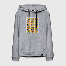 Толстовка-худи хлопковая мужская Gentelmen, цвет: меланж