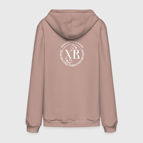 Мужская толстовка-худи Христос воскресе белый узор / Пыльно-розовый – фото 2