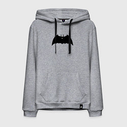 Толстовка-худи хлопковая мужская Dark Batman, цвет: меланж