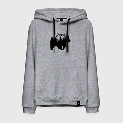 Толстовка-худи хлопковая мужская Bear papa, цвет: меланж
