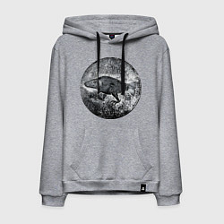 Толстовка-худи хлопковая мужская Путешествие в Ригу, цвет: меланж