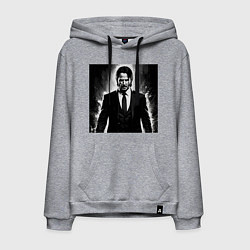 Толстовка-худи хлопковая мужская Киану, цвет: меланж