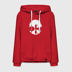 Толстовка-худи хлопковая мужская Тень человека в Англии, цвет: красный