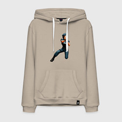 Толстовка-худи хлопковая мужская Джилл Валентайн Resident Evil, цвет: миндальный