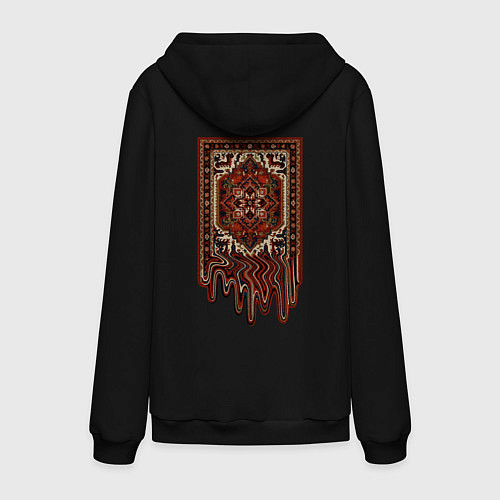 Мужская толстовка-худи Ковёр ностальгия потёкший расплавленный / Черный – фото 2