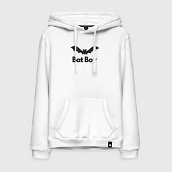 Толстовка-худи хлопковая мужская Batman boy, цвет: белый