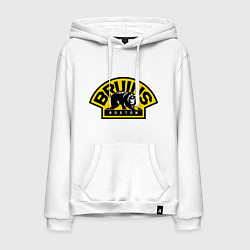 Толстовка-худи хлопковая мужская HC Boston Bruins Label, цвет: белый