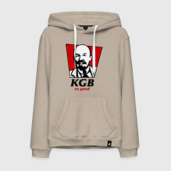 Толстовка-худи хлопковая мужская KGB: So Good, цвет: миндальный
