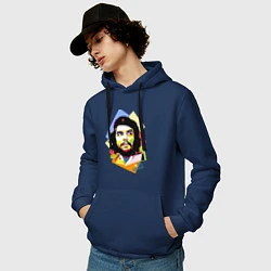 Толстовка-худи хлопковая мужская Che Guevara Art, цвет: тёмно-синий — фото 2