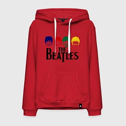 Толстовка-худи хлопковая мужская The Beatles Heads, цвет: красный