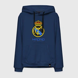 Толстовка-худи хлопковая мужская Real Madrid, цвет: тёмно-синий
