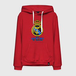Толстовка-худи хлопковая мужская Real Madrid, цвет: красный