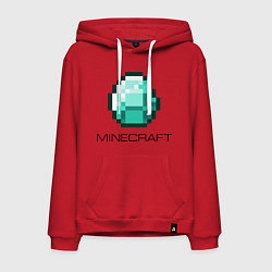 Толстовка-худи хлопковая мужская Minecraft Diamond, цвет: красный