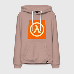 Толстовка-худи хлопковая мужская Half-Life, цвет: пыльно-розовый