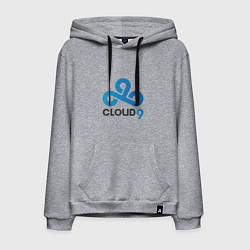 Толстовка-худи хлопковая мужская Cloud9, цвет: меланж