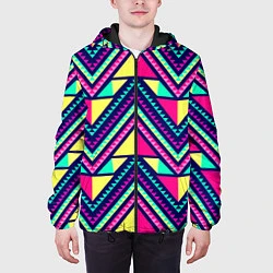 Куртка с капюшоном мужская Ornament, цвет: 3D-черный — фото 2