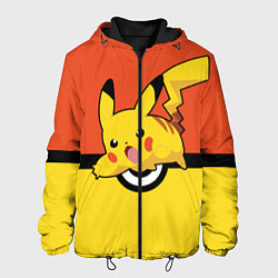 Куртка с капюшоном мужская Pikachu, цвет: 3D-черный