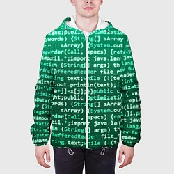 Куртка с капюшоном мужская Программирование 8, цвет: 3D-белый — фото 2