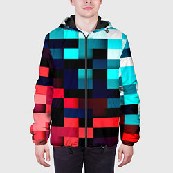 Куртка с капюшоном мужская Pixel Color, цвет: 3D-черный — фото 2