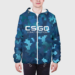 Куртка с капюшоном мужская Cs:go - Cobalt Disruption Ржавый кобальт, цвет: 3D-белый — фото 2