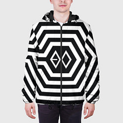 Куртка с капюшоном мужская EXO Geometry, цвет: 3D-черный — фото 2