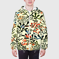 Куртка с капюшоном мужская Орнамент, цвет: 3D-белый — фото 2