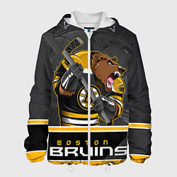 Куртка с капюшоном мужская Boston Bruins, цвет: 3D-белый
