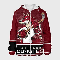 Куртка с капюшоном мужская Arizona Coyotes, цвет: 3D-белый