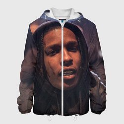 Куртка с капюшоном мужская ASAP Rocky: Black Hip-Hop, цвет: 3D-белый