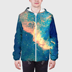Куртка с капюшоном мужская Космос, цвет: 3D-белый — фото 2