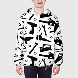 Куртка с капюшоном мужская Строитель 7, цвет: 3D-белый — фото 2
