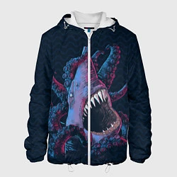 Куртка с капюшоном мужская Underwater Fight, цвет: 3D-белый