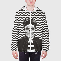 Куртка с капюшоном мужская Мертвый модник, цвет: 3D-белый — фото 2