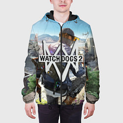 Куртка с капюшоном мужская Watch Dogs 2, цвет: 3D-черный — фото 2