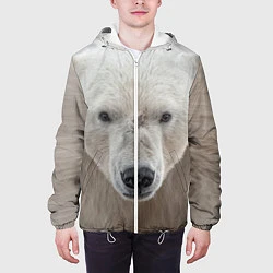 Куртка с капюшоном мужская Белый медведь, цвет: 3D-белый — фото 2
