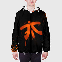 Куртка с капюшоном мужская Fnatic: Black collection, цвет: 3D-белый — фото 2