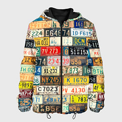 Куртка с капюшоном мужская Автомобильные номера мира, цвет: 3D-черный