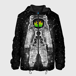 Куртка с капюшоном мужская Музыкальный космонавт, цвет: 3D-черный