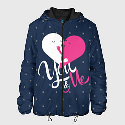 Куртка с капюшоном мужская Valentines Day, you and my, цвет: 3D-черный