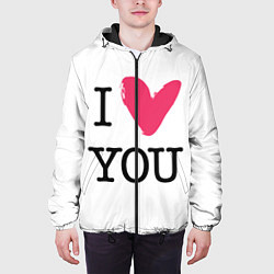 Куртка с капюшоном мужская I Iove you, цвет: 3D-черный — фото 2