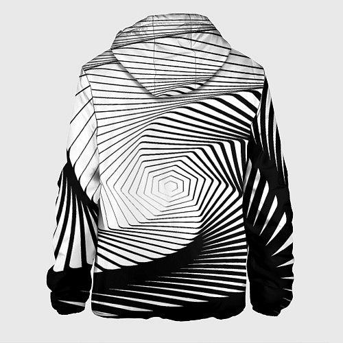 Мужская куртка Оптический узор / 3D-Черный – фото 2