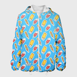 Куртка с капюшоном мужская Сладкие мороженки, цвет: 3D-белый