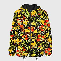 Куртка с капюшоном мужская Khokhloma pattern, цвет: 3D-черный