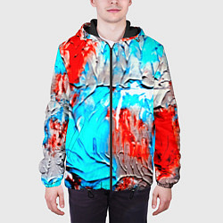 Куртка с капюшоном мужская Буйство красок, цвет: 3D-черный — фото 2
