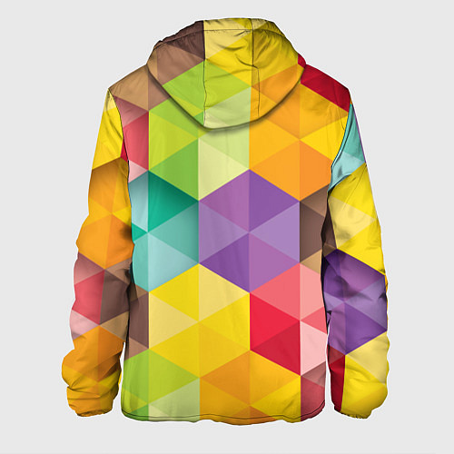 Мужская куртка Цветные зонтики / 3D-Черный – фото 2