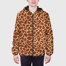 Куртка с капюшоном мужская Жираф, цвет: 3D-черный — фото 2