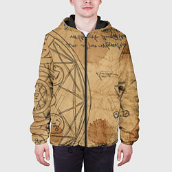 Куртка с капюшоном мужская Код да Винчи, цвет: 3D-черный — фото 2