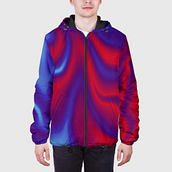 Куртка с капюшоном мужская Глянец ночь, цвет: 3D-черный — фото 2