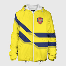 Куртка с капюшоном мужская Arsenal FC: Yellow style, цвет: 3D-белый