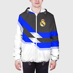 Куртка с капюшоном мужская Real Madrid FC: White style, цвет: 3D-белый — фото 2